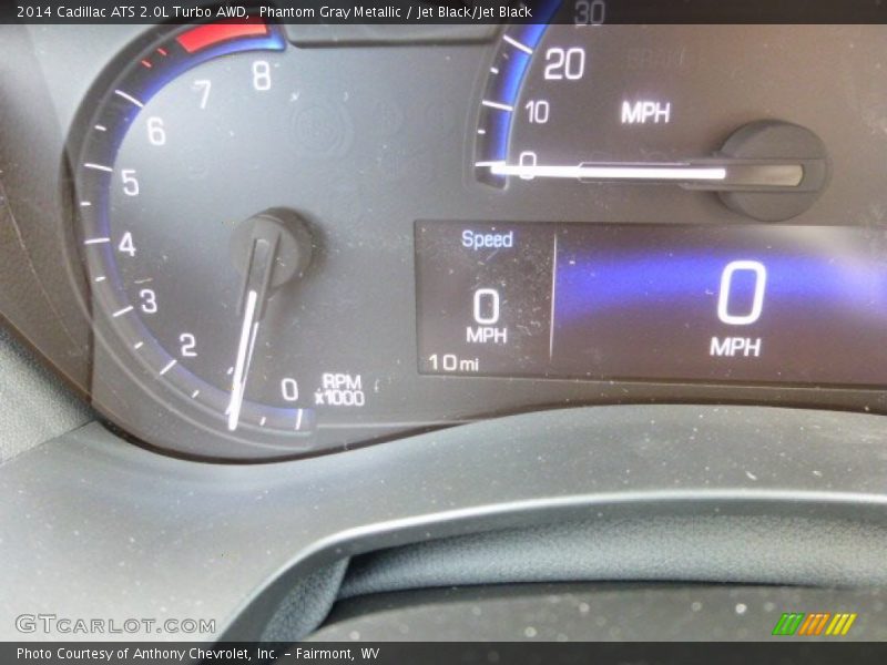 Phantom Gray Metallic / Jet Black/Jet Black 2014 Cadillac ATS 2.0L Turbo AWD