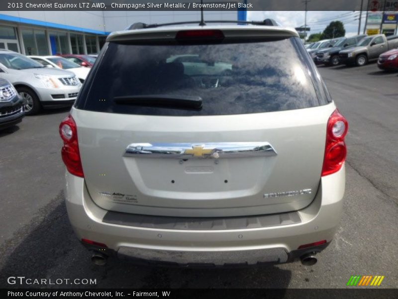 Champagne Silver Metallic / Brownstone/Jet Black 2013 Chevrolet Equinox LTZ AWD