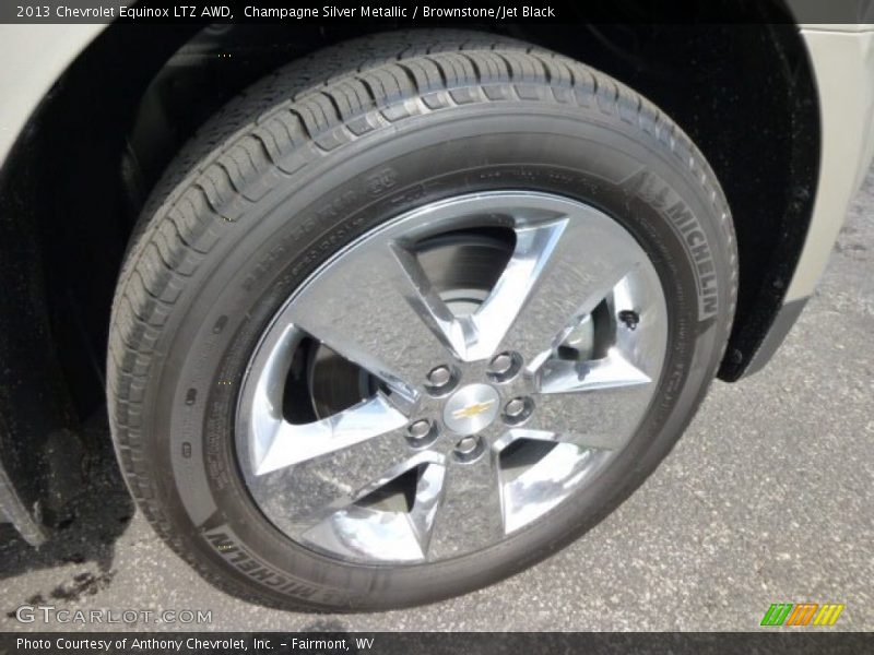 Champagne Silver Metallic / Brownstone/Jet Black 2013 Chevrolet Equinox LTZ AWD