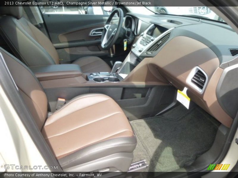 Champagne Silver Metallic / Brownstone/Jet Black 2013 Chevrolet Equinox LTZ AWD