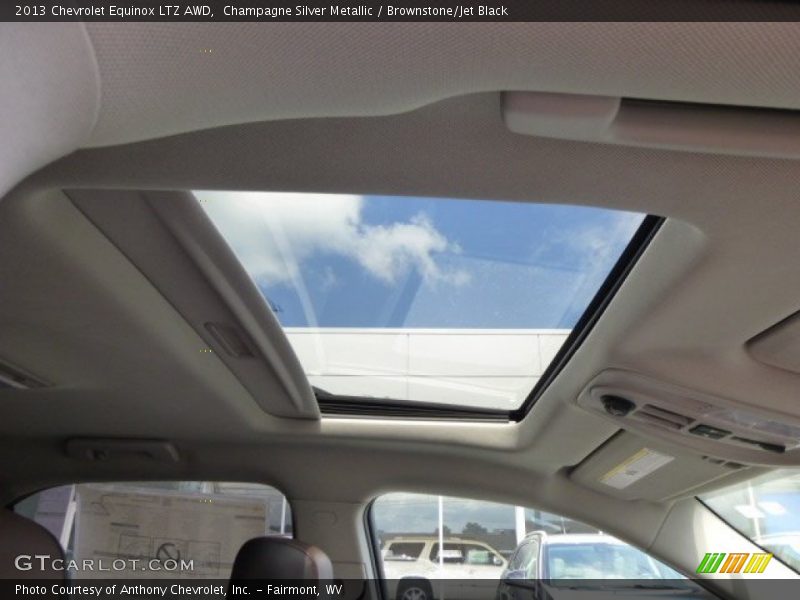 Champagne Silver Metallic / Brownstone/Jet Black 2013 Chevrolet Equinox LTZ AWD