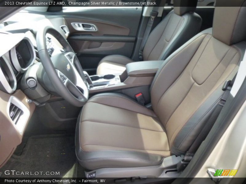 Champagne Silver Metallic / Brownstone/Jet Black 2013 Chevrolet Equinox LTZ AWD