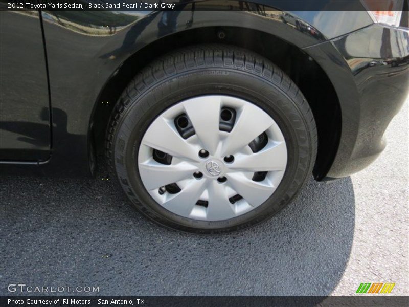 Black Sand Pearl / Dark Gray 2012 Toyota Yaris Sedan