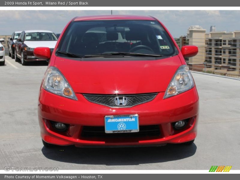 Milano Red / Sport Black 2009 Honda Fit Sport