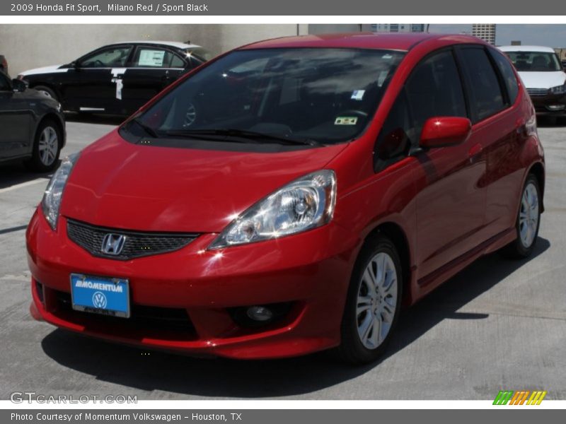 Milano Red / Sport Black 2009 Honda Fit Sport