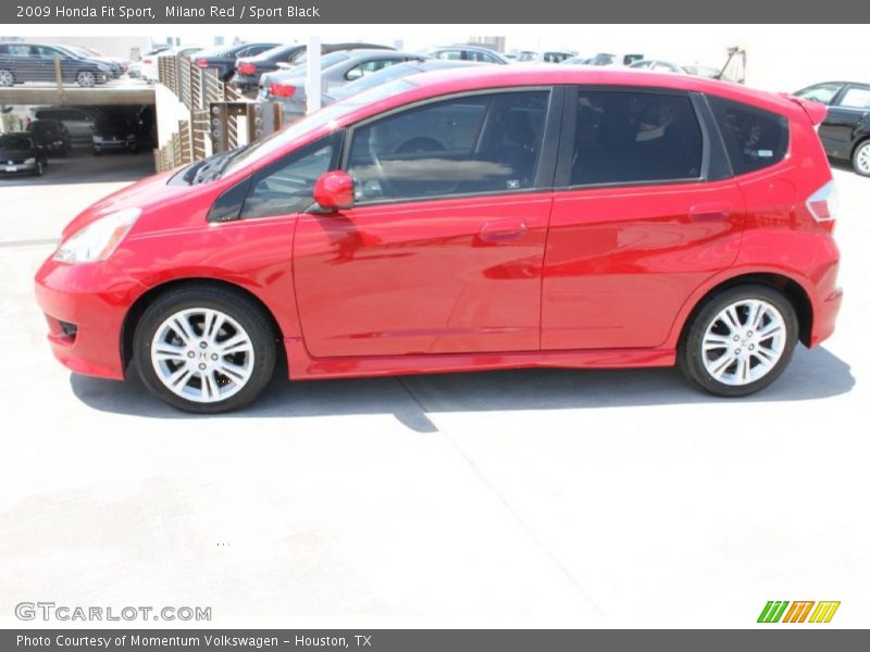 Milano Red / Sport Black 2009 Honda Fit Sport
