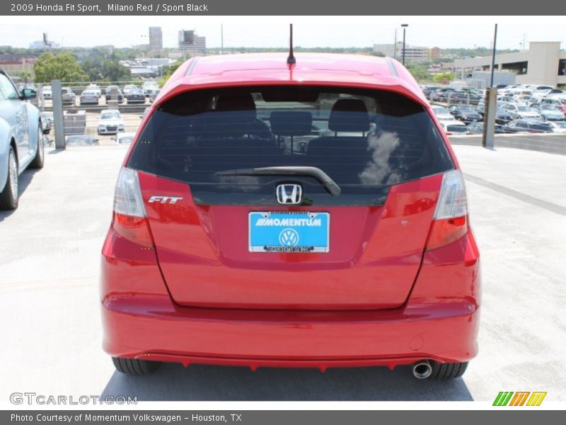 Milano Red / Sport Black 2009 Honda Fit Sport