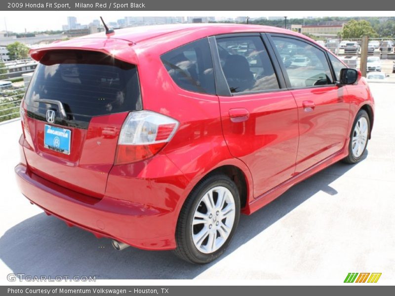 Milano Red / Sport Black 2009 Honda Fit Sport