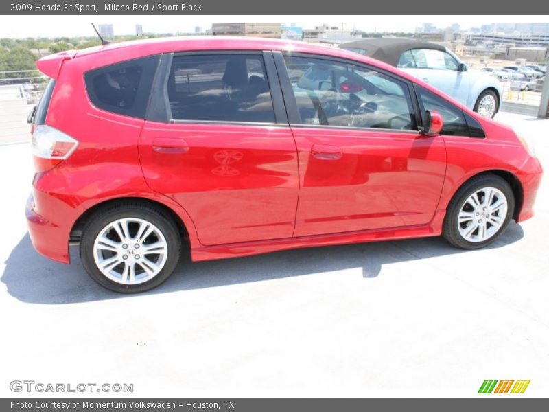 Milano Red / Sport Black 2009 Honda Fit Sport