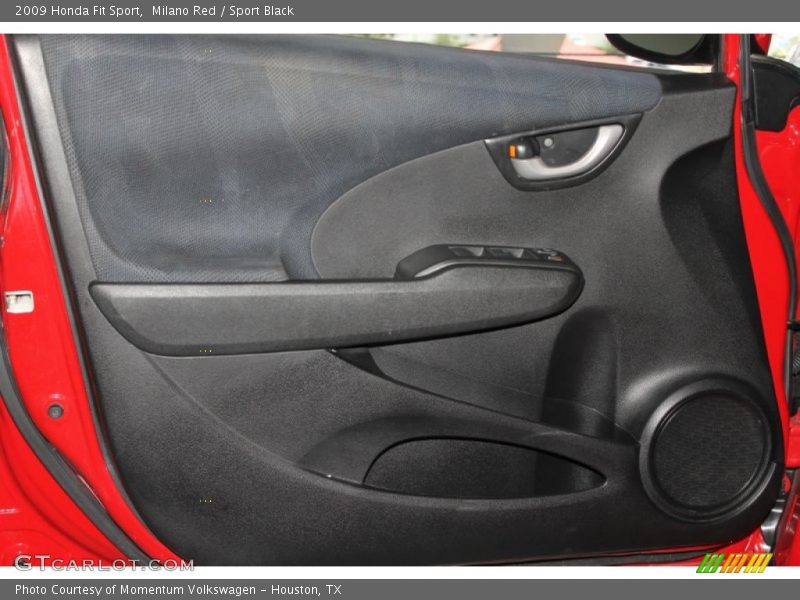 Milano Red / Sport Black 2009 Honda Fit Sport