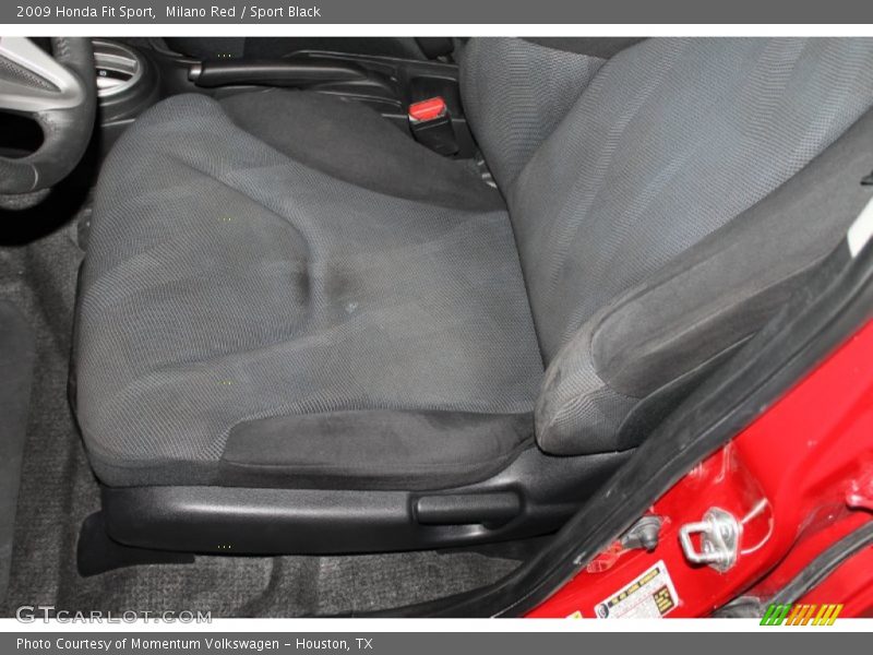 Milano Red / Sport Black 2009 Honda Fit Sport
