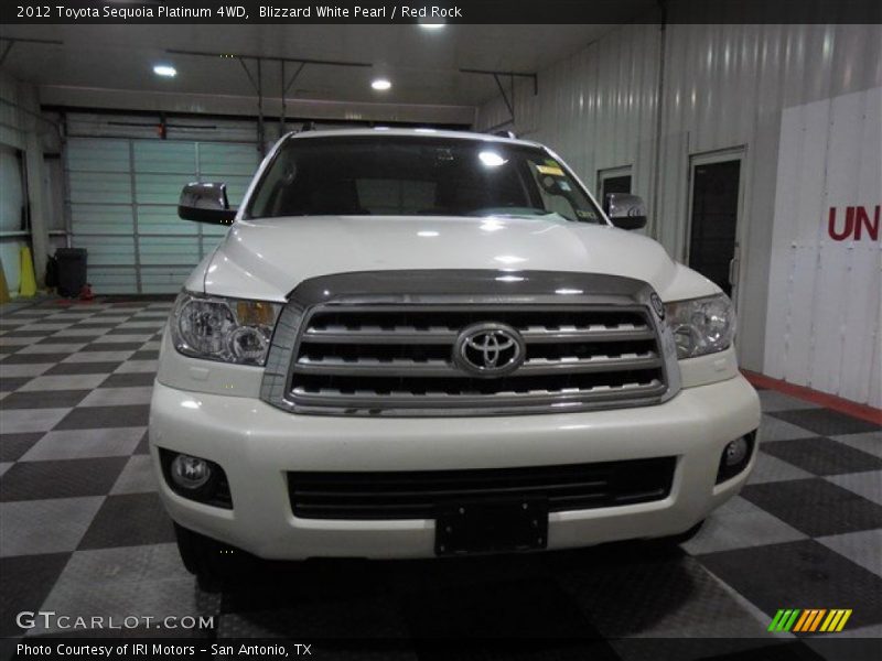 Blizzard White Pearl / Red Rock 2012 Toyota Sequoia Platinum 4WD