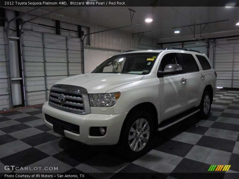 Blizzard White Pearl / Red Rock 2012 Toyota Sequoia Platinum 4WD