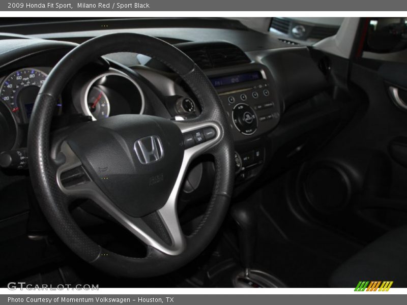 Milano Red / Sport Black 2009 Honda Fit Sport
