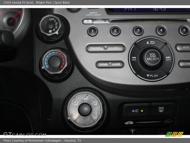 Milano Red / Sport Black 2009 Honda Fit Sport