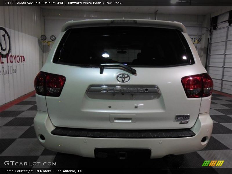 Blizzard White Pearl / Red Rock 2012 Toyota Sequoia Platinum 4WD