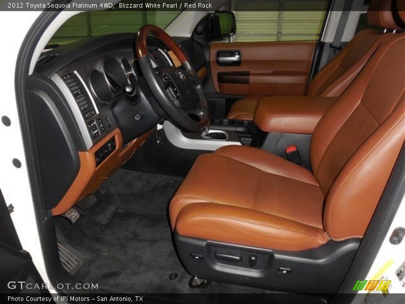 Blizzard White Pearl / Red Rock 2012 Toyota Sequoia Platinum 4WD