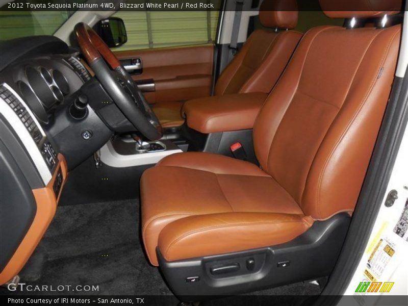 Blizzard White Pearl / Red Rock 2012 Toyota Sequoia Platinum 4WD