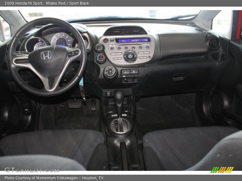 Milano Red / Sport Black 2009 Honda Fit Sport
