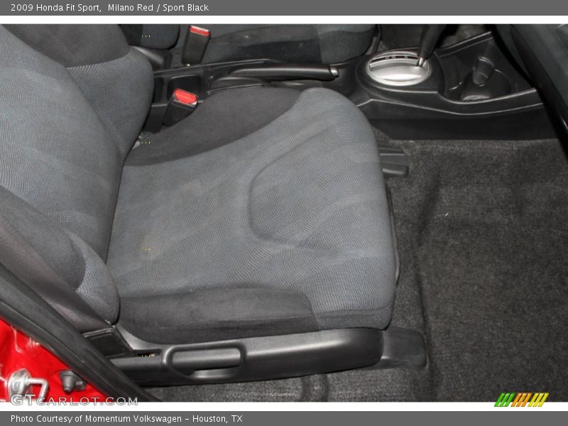 Milano Red / Sport Black 2009 Honda Fit Sport