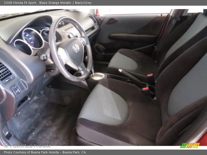 Blaze Orange Metallic / Black/Grey 2008 Honda Fit Sport
