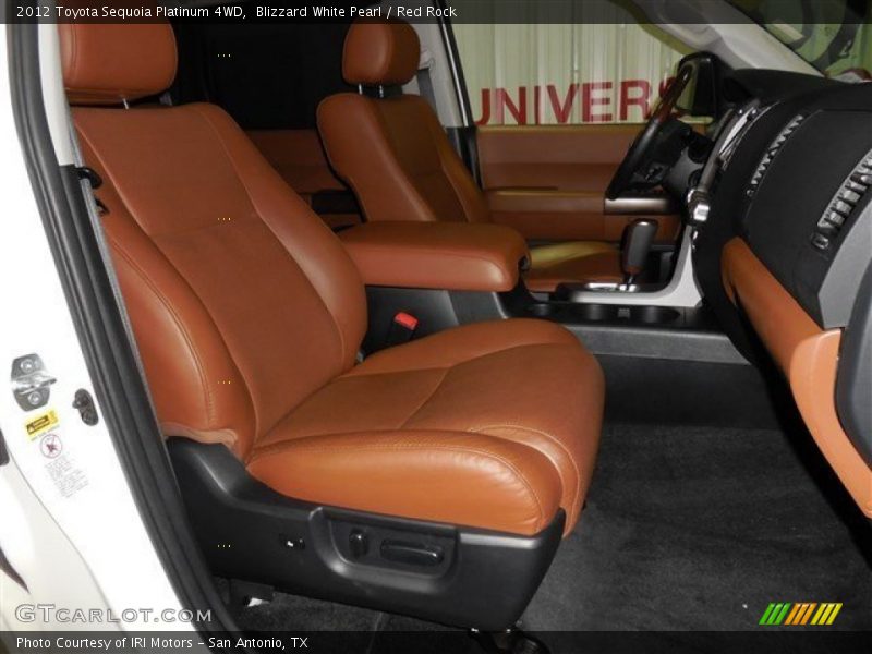 Blizzard White Pearl / Red Rock 2012 Toyota Sequoia Platinum 4WD