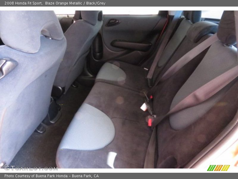 Blaze Orange Metallic / Black/Grey 2008 Honda Fit Sport