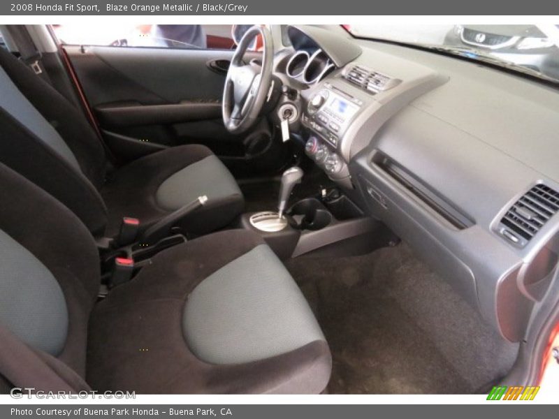 Blaze Orange Metallic / Black/Grey 2008 Honda Fit Sport