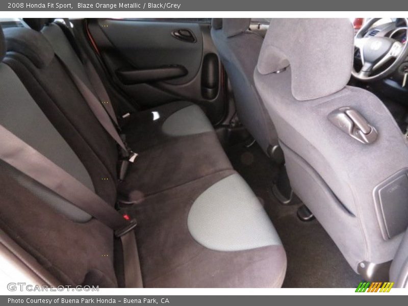 Blaze Orange Metallic / Black/Grey 2008 Honda Fit Sport