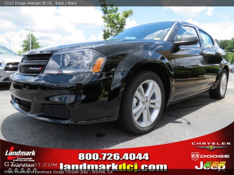 Black / Black 2013 Dodge Avenger SE V6
