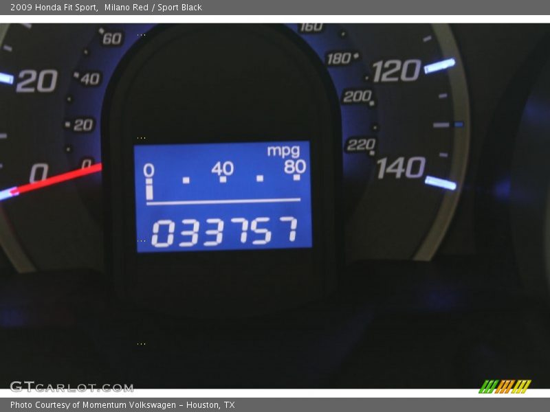 Milano Red / Sport Black 2009 Honda Fit Sport