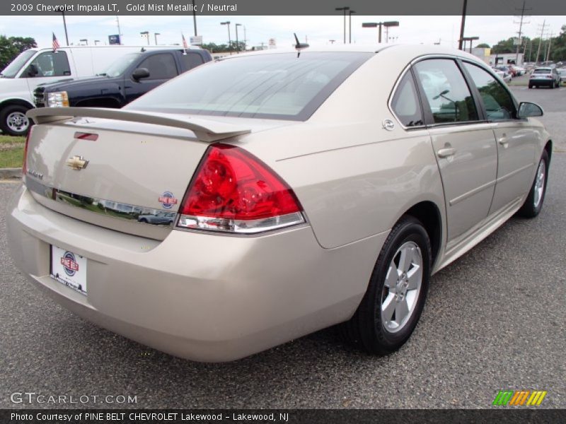 Gold Mist Metallic / Neutral 2009 Chevrolet Impala LT