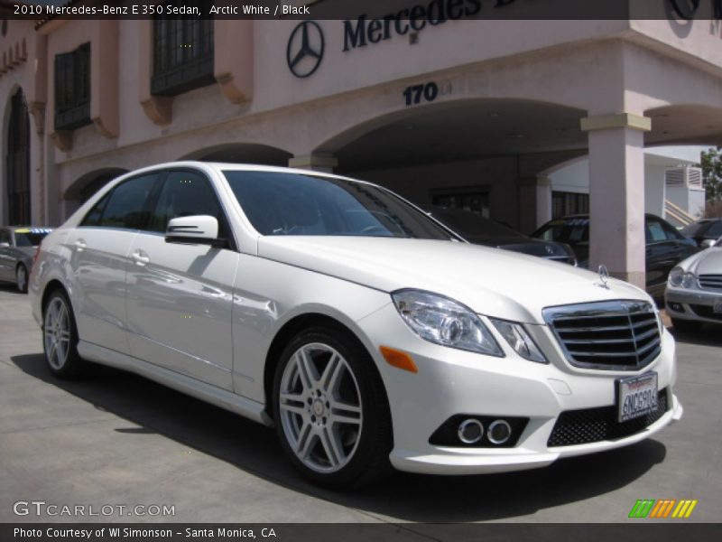 Arctic White / Black 2010 Mercedes-Benz E 350 Sedan
