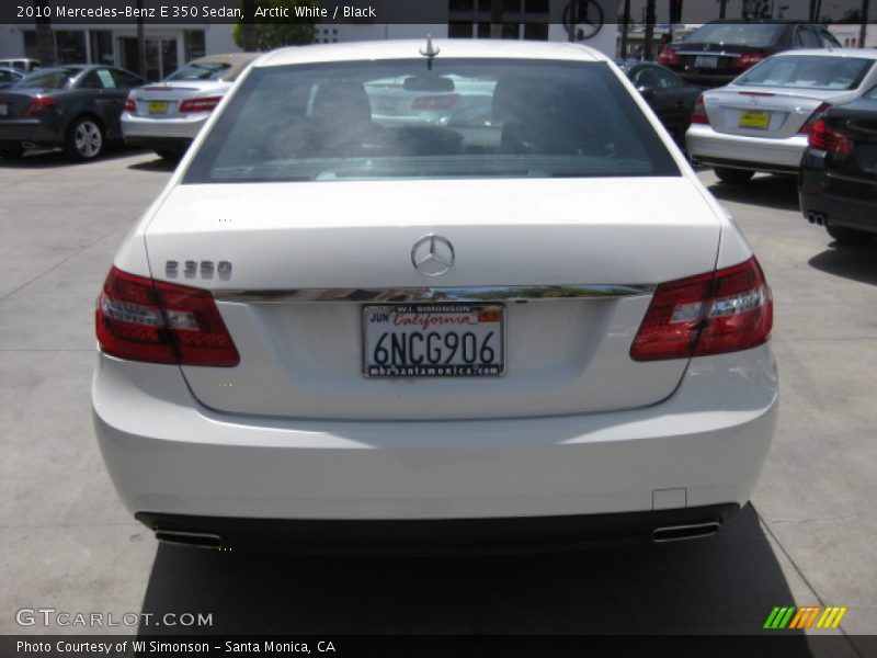 Arctic White / Black 2010 Mercedes-Benz E 350 Sedan