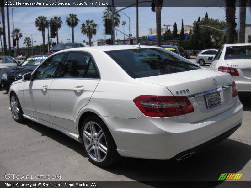 Arctic White / Black 2010 Mercedes-Benz E 350 Sedan