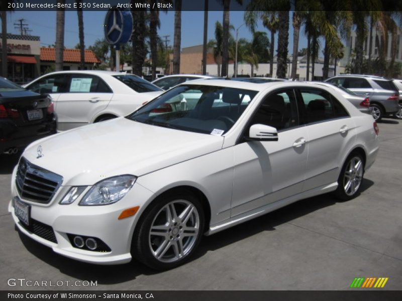 Arctic White / Black 2010 Mercedes-Benz E 350 Sedan