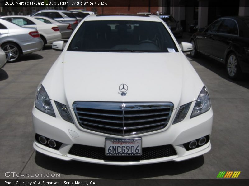 Arctic White / Black 2010 Mercedes-Benz E 350 Sedan