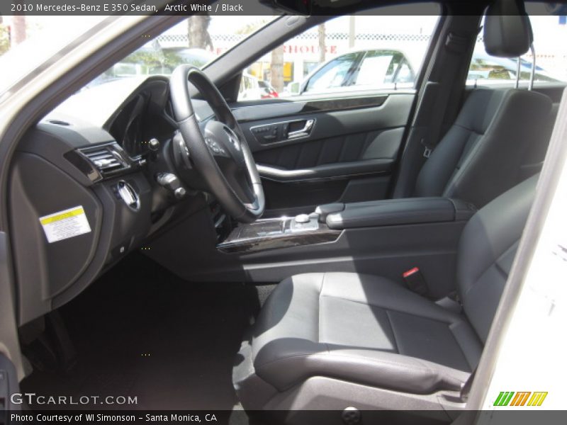 Arctic White / Black 2010 Mercedes-Benz E 350 Sedan