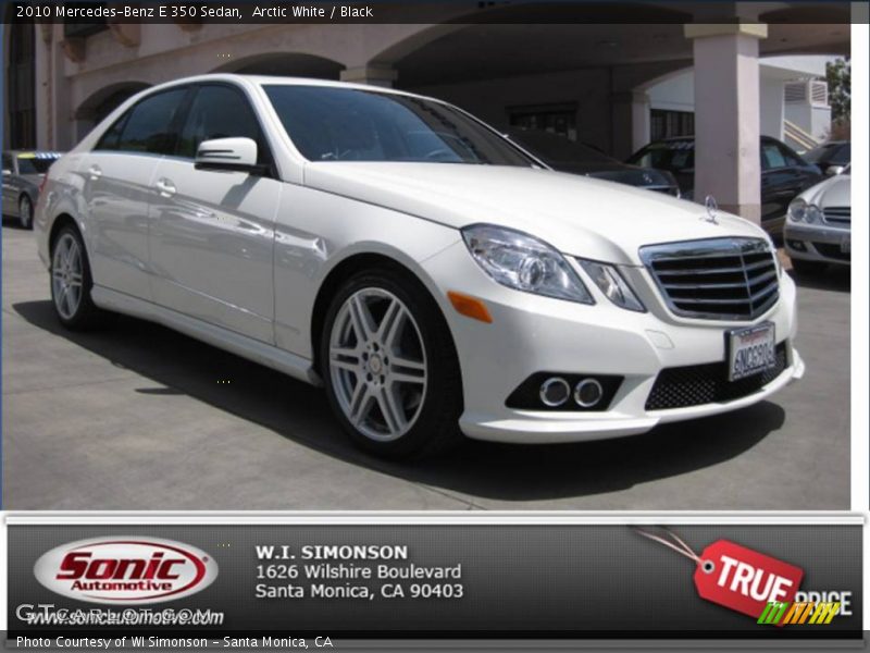 Arctic White / Black 2010 Mercedes-Benz E 350 Sedan