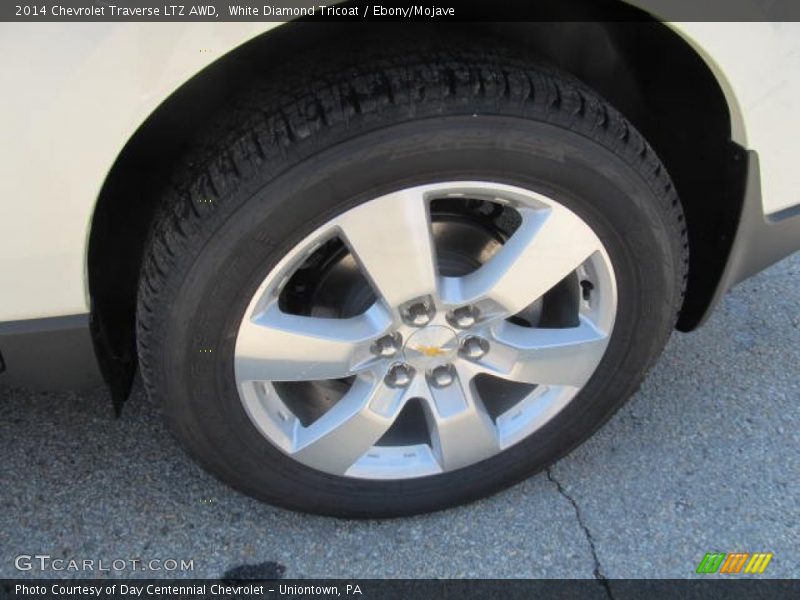 White Diamond Tricoat / Ebony/Mojave 2014 Chevrolet Traverse LTZ AWD
