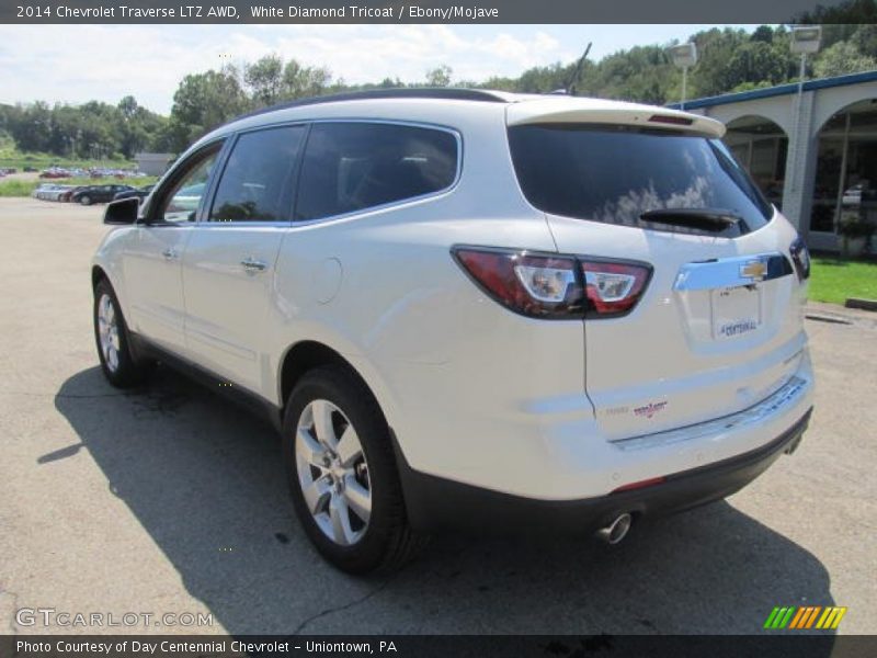 White Diamond Tricoat / Ebony/Mojave 2014 Chevrolet Traverse LTZ AWD