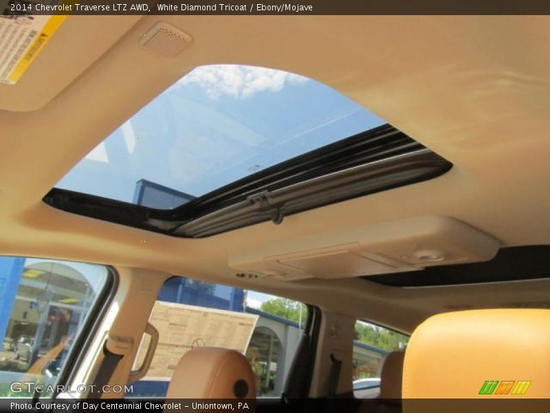 White Diamond Tricoat / Ebony/Mojave 2014 Chevrolet Traverse LTZ AWD