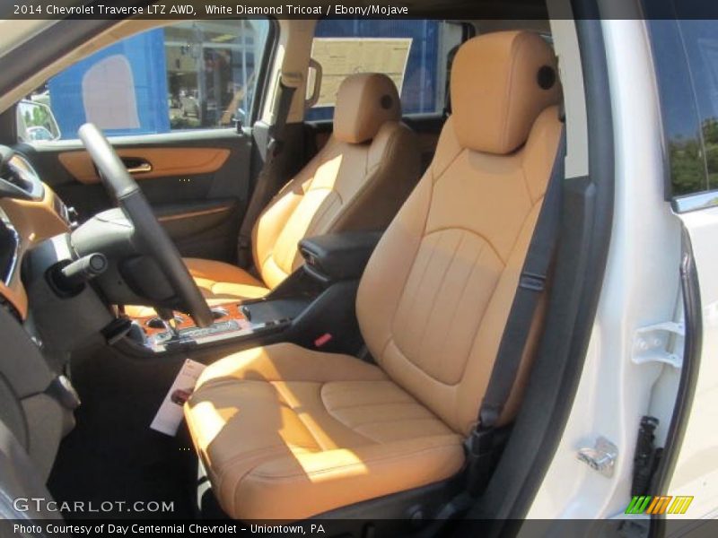 White Diamond Tricoat / Ebony/Mojave 2014 Chevrolet Traverse LTZ AWD