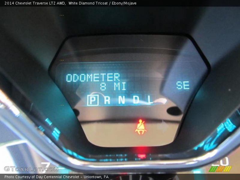White Diamond Tricoat / Ebony/Mojave 2014 Chevrolet Traverse LTZ AWD