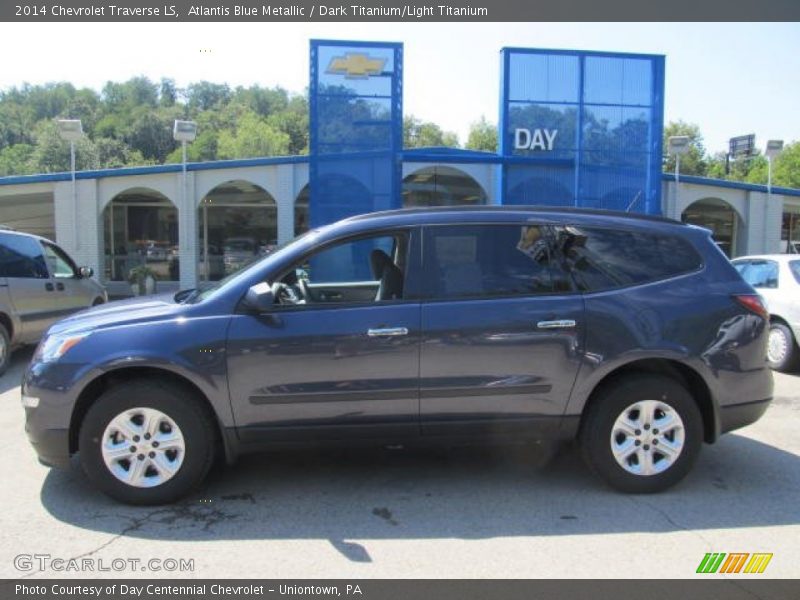 Atlantis Blue Metallic / Dark Titanium/Light Titanium 2014 Chevrolet Traverse LS