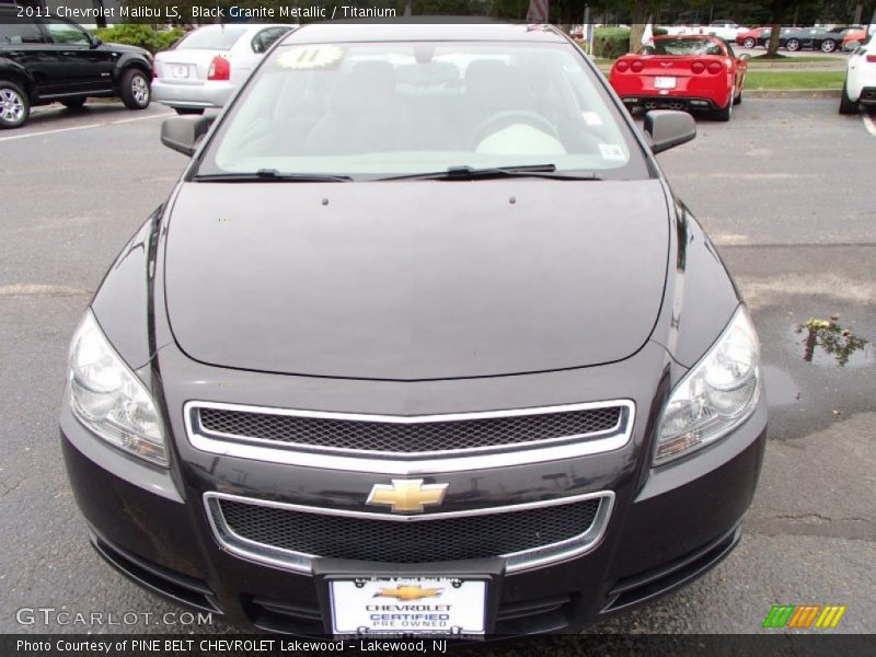 Black Granite Metallic / Titanium 2011 Chevrolet Malibu LS