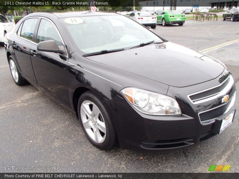 Black Granite Metallic / Titanium 2011 Chevrolet Malibu LS