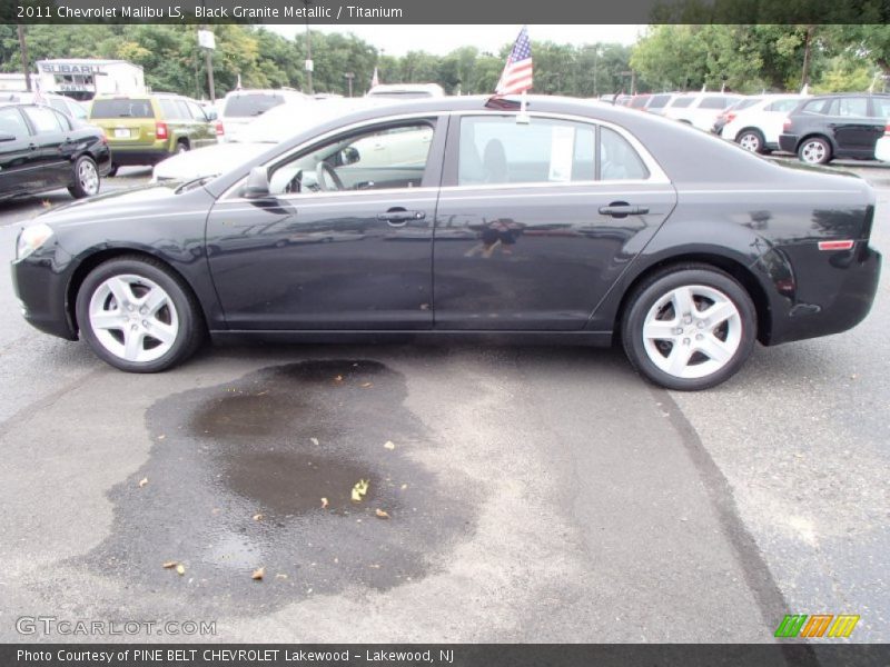 Black Granite Metallic / Titanium 2011 Chevrolet Malibu LS