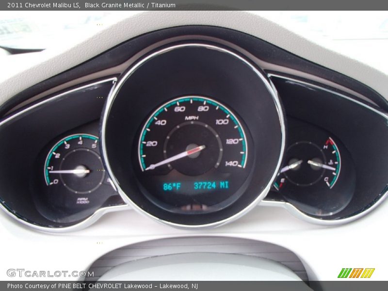 Black Granite Metallic / Titanium 2011 Chevrolet Malibu LS