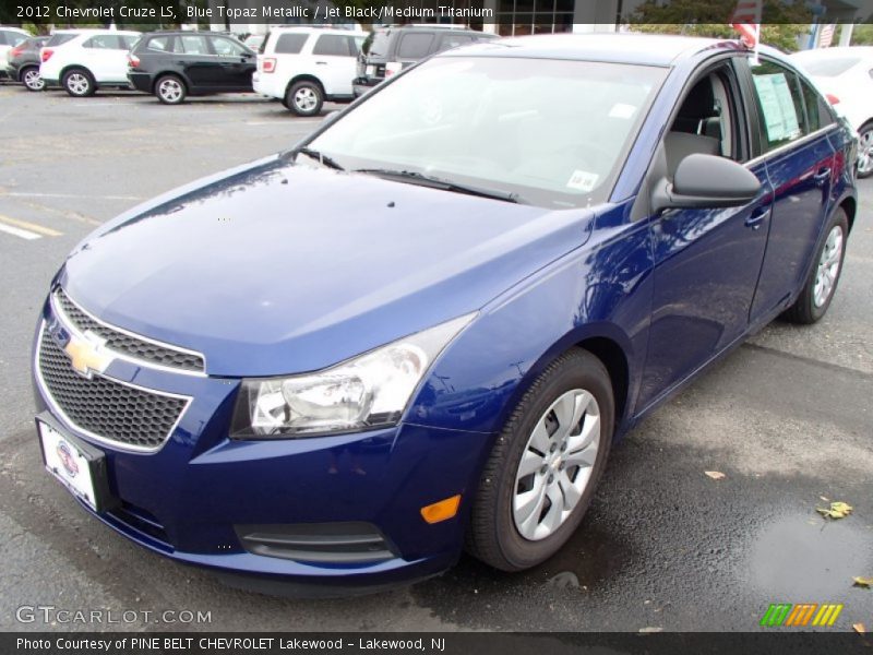 Blue Topaz Metallic / Jet Black/Medium Titanium 2012 Chevrolet Cruze LS